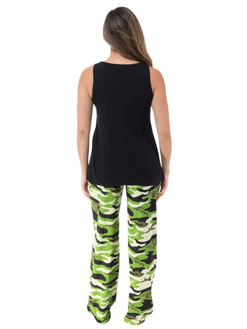 NWT Just Love Sleepwear Tank and Pajama Pants Set 92278971 Camouflage Black M - Picture 4 of 12